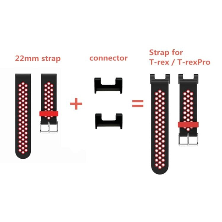 For Amazfit T-Rex / T-Rex Pro / Ares 1 Pair 22mm Metal Watch Band Connector(Black) - Watch Bands by buy2fix | Online Shopping UK | buy2fix