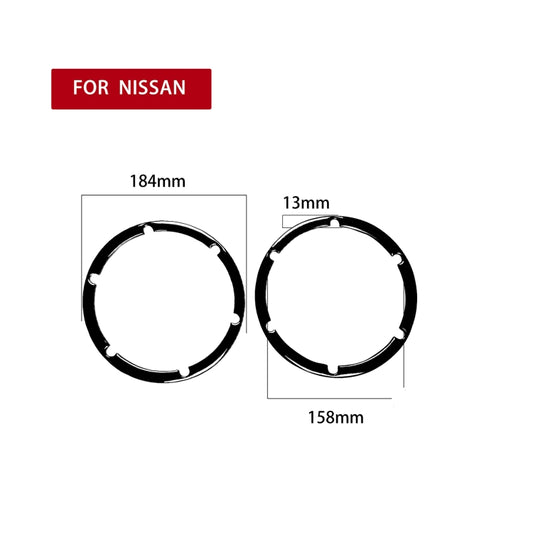 For Nissan 350Z 2003-2009 2pcs Car Hardtop Rear Speaker Horn Decorative Sticker, Left and Right Drive Universal by buy2fix