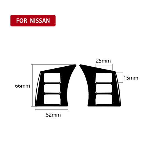 For Nissan 350Z 2003-2009 2pcs Car Steering Wheel Button Frame Type A Decorative Stickers, Left and Right Drive Universal by buy2fix