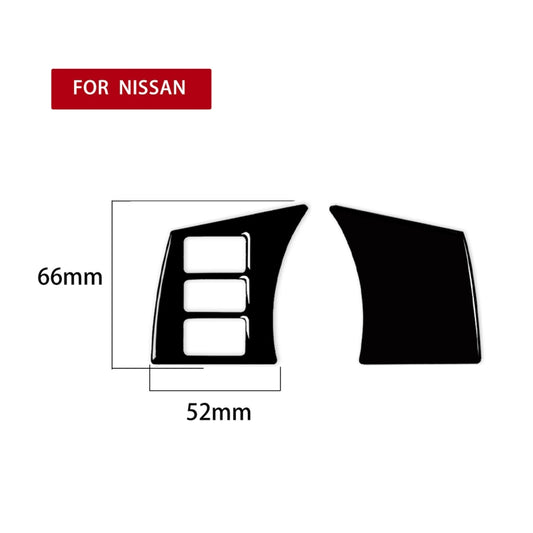 For Nissan 350Z 2003-2009 2pcs Car Steering Wheel Button Frame Type C Decorative Stickers, Left and Right Drive Universal by buy2fix