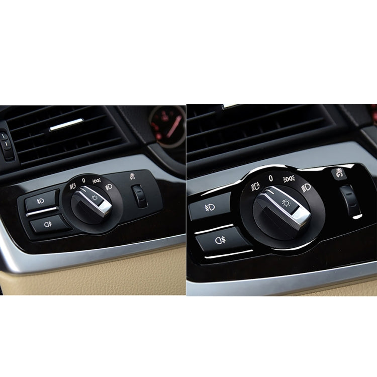 For BMW 5 Series F10 / F07 / F25 / F26 Car Headlight Switch Decorative Sticker,Left and Right Drive Universal - Car Interior Mouldings by buy2fix | Online Shopping UK | buy2fix