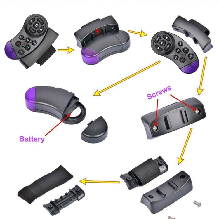Car 11 Key Multimedia Steering Wheel Remote Controller - Steering Wheel Accessories by buy2fix | Online Shopping UK | buy2fix