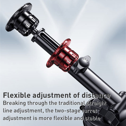 Yesido C160 Suction Cup Type Telescopic Rod Magnetic Car Phone Holder (Black) by Yesido