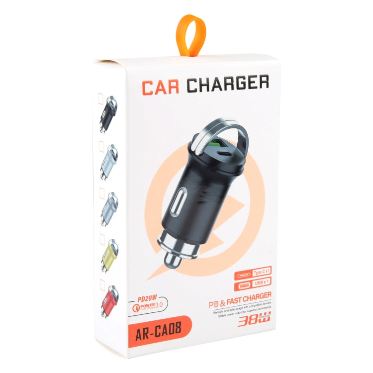 AR-CA08 12W 2A USB-C / Type-C + USB Ports Car Charger (Red) by buy2fix