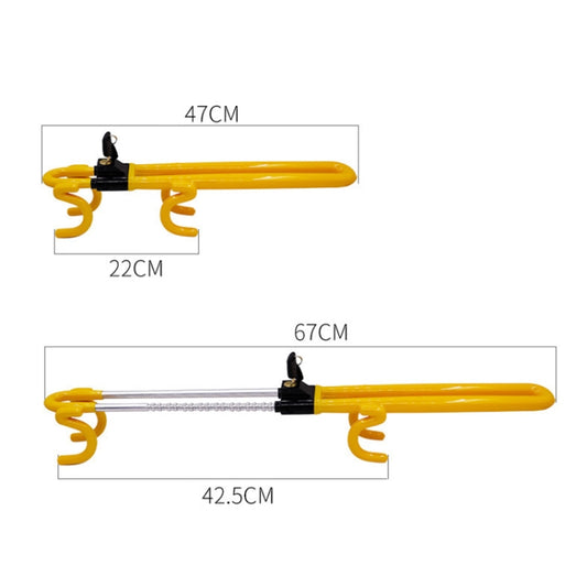 Car Steering Wheel Anti-Theft Lock Retractable Self-Defense Lock (Yellow) by buy2fix
