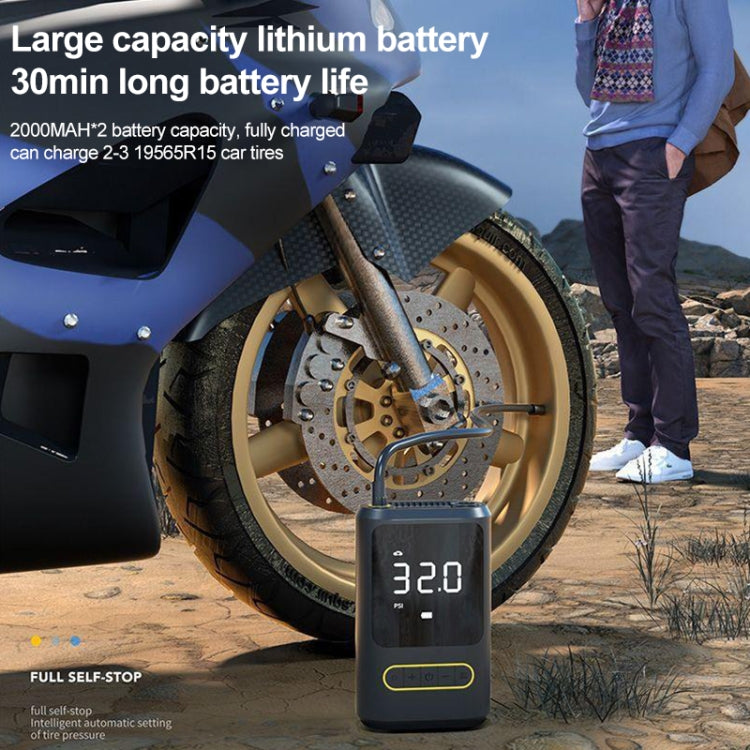 ATJ-8466 Portable Car Tire Air Pump Digital Display Wireless Electric Air Pump, Style: Lithium Battery - Inflatable Pump by buy2fix | Online Shopping UK | buy2fix