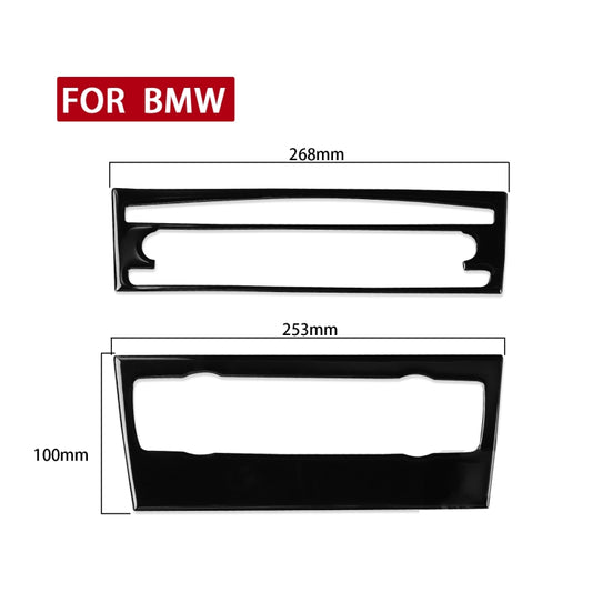 For BMW 3 Series E90/E92 2005-2012 2pcs Car Air Conditioner CD Control Panel Non-navigation without Holes Decorative Sticker, Left and Right Drive Universal by buy2fix