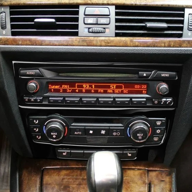 For BMW 3 Series E90/E92 2005-2012 2pcs Car Air Conditioner CD Control Panel Non-navigation with Holes Decorative Sticker, Left and Right Drive Universal - Car Interior Mouldings by buy2fix | Online Shopping UK | buy2fix