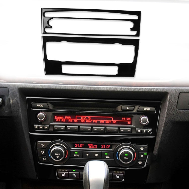 For BMW 3 Series E90/E92 2005-2012 2pcs Car Air Conditioner CD Control Panel Non-navigation with Holes Decorative Sticker, Left and Right Drive Universal - Car Interior Mouldings by buy2fix | Online Shopping UK | buy2fix