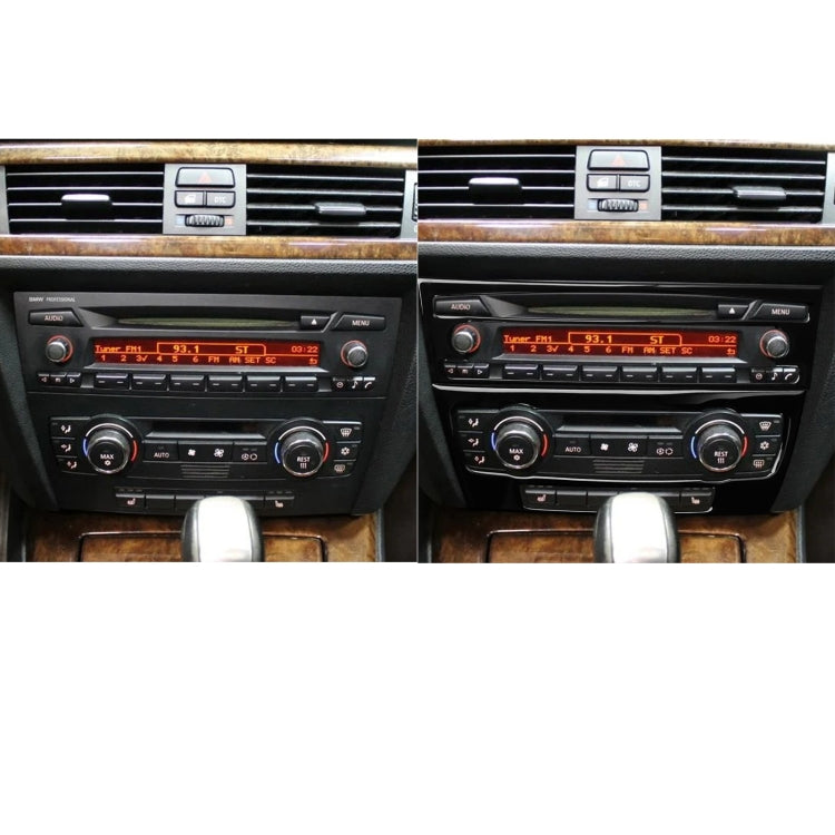 For BMW 3 Series E90/E92 2005-2012 2pcs Car Air Conditioner CD Control Panel Non-navigation with Holes Decorative Sticker, Left and Right Drive Universal - Car Interior Mouldings by buy2fix | Online Shopping UK | buy2fix