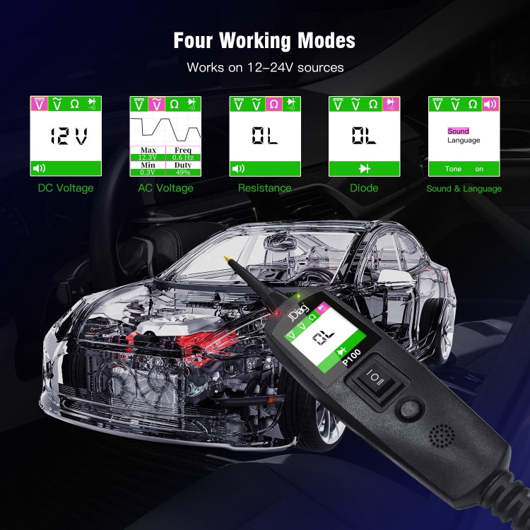 TopDiag P100 Car Circuit Intelligent Analyzer Diagnostic Instrument, Cable Length: 2m - Electronic Test by buy2fix | Online Shopping UK | buy2fix