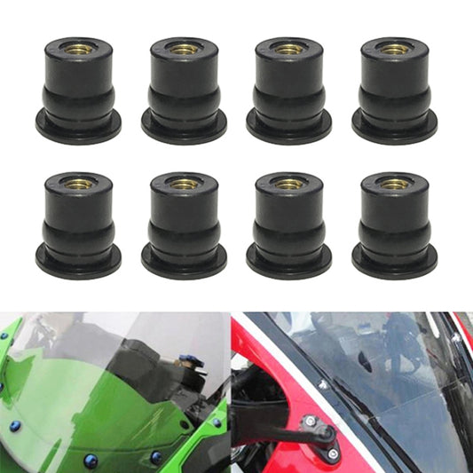 20 in 1 M6 Universal Motorcycle Windshield Brass Nuts by buy2fix