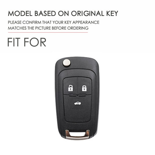 For Chevrolet Folding Hallmo Car Cowhide Leather Key Protective Cover Key Case(Brown) by Hallmo