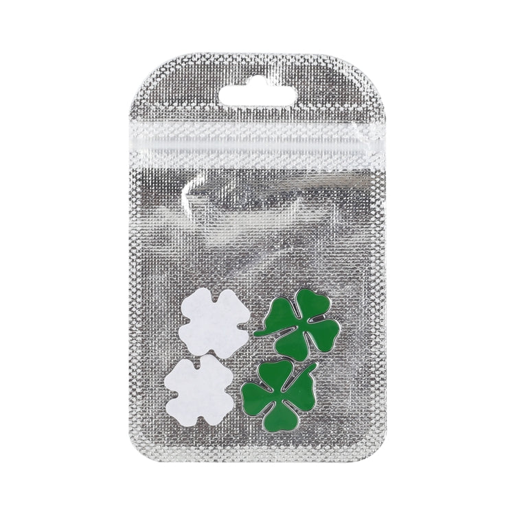 2pcs Four Leaf Clover Luck Symbol Badge Labeling Sticker Styling Car Decoration, Size: 2x2x0.2cm - 3D Metal Sticker by buy2fix | Online Shopping UK | buy2fix