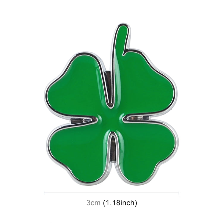 Four Leaf Clover Luck Symbol Badge Labeling Sticker Styling Car Decoration, Size: 4x3x0.3cm - 3D Metal Sticker by buy2fix | Online Shopping UK | buy2fix
