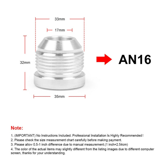 AN16 Car Oil Pipe Joint Breathable Pot Connector by buy2fix