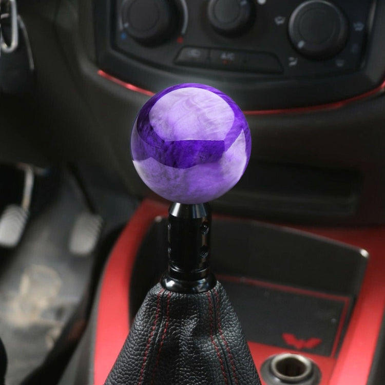Car Modified Marble Star Gear Head Shifter Cover with Adapter (Purple) - Shift Knob by buy2fix | Online Shopping UK | buy2fix