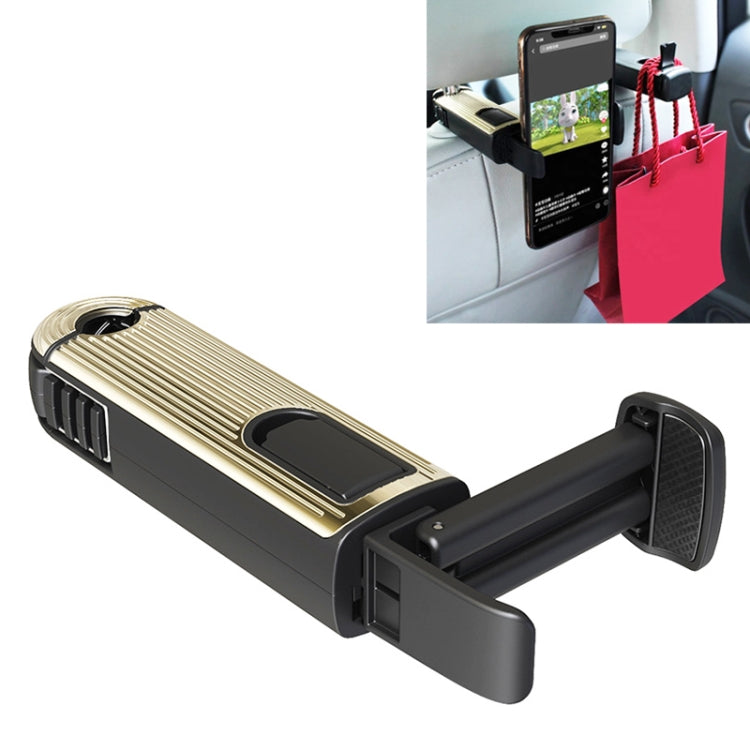 G202 Car Creative Phone Bracket Hook 360 Degree Rotating Telescopic Bracket(Gold) - Universal Car Holders by buy2fix | Online Shopping UK | buy2fix