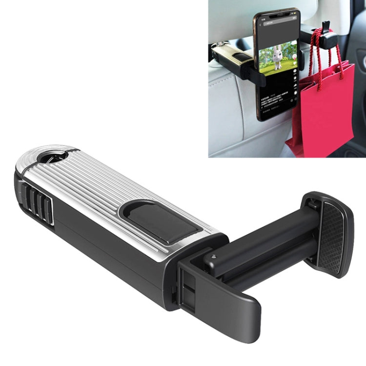 G202 Car Creative Phone Bracket Hook 360 Degree Rotating Telescopic Bracket(Silver) - Universal Car Holders by buy2fix | Online Shopping UK | buy2fix