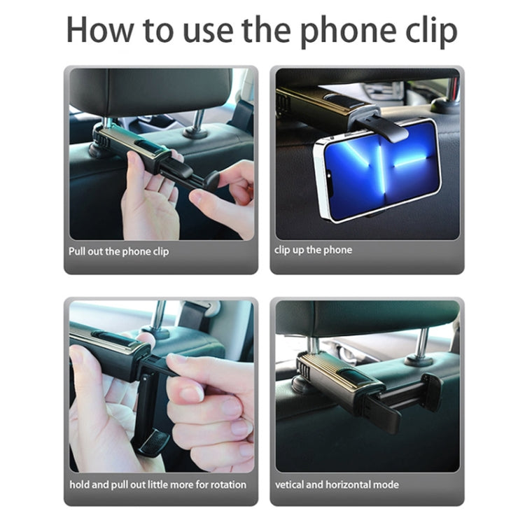 G202 Car Creative Phone Bracket Hook 360 Degree Rotating Telescopic Bracket(Silver) - Universal Car Holders by buy2fix | Online Shopping UK | buy2fix