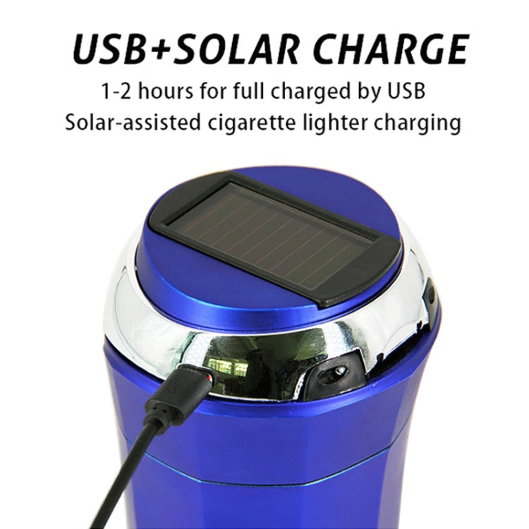 N12E Car Creative Ashtray Solar Power With Light And Cover With Cigarette Liighter (Black) - Ashtrays by buy2fix | Online Shopping UK | buy2fix