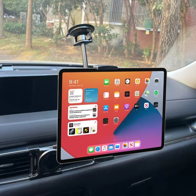 UBA-P1L Car Flexible Tablet Suction Cup Clamp Holder with Extension Rod without Remote Control - Universal Car Holders by buy2fix | Online Shopping UK | buy2fix