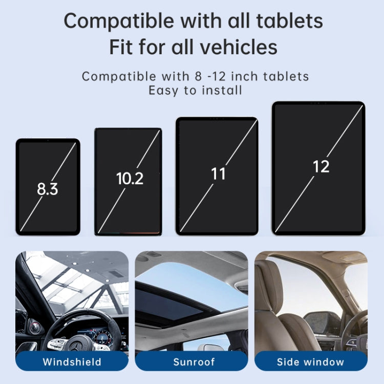 UBA-P1L Car Flexible Tablet Suction Cup Clamp Holder with Extension Rod without Remote Control - Universal Car Holders by buy2fix | Online Shopping UK | buy2fix