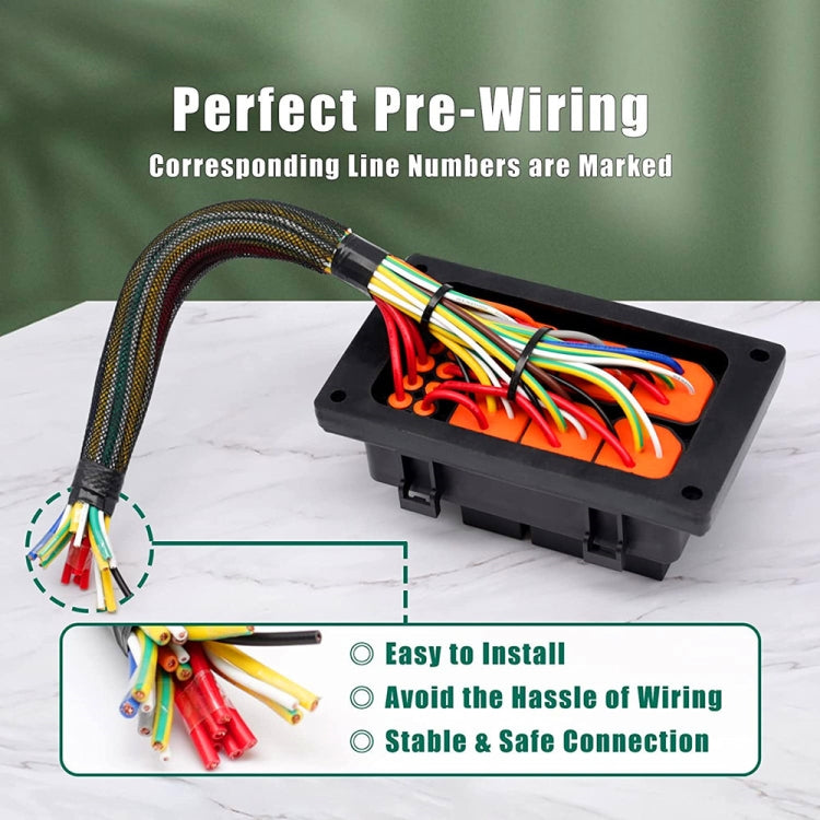 12V 5 Pin Car 6 Slots IP66 Waterproof Relay Fuse Box with Cable by buy2fix