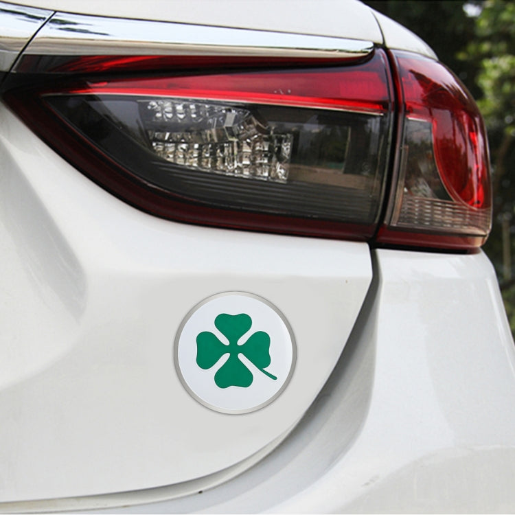 4 in 1 Car Four Leaf Clover Pattern Wheel Hub Decorative Sticker, Diameter: 5.8cm(White) - Decorative Sticker by buy2fix | Online Shopping UK | buy2fix