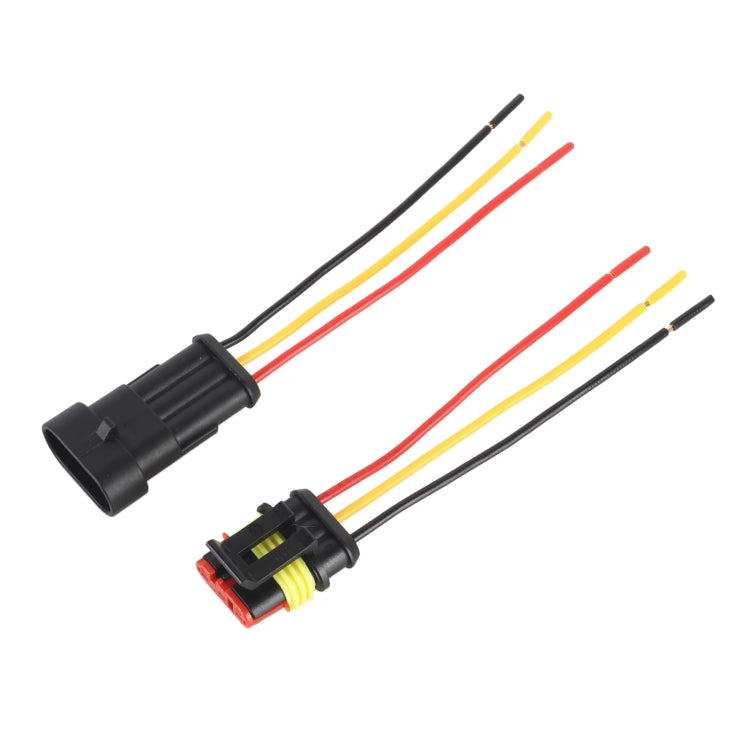 10pcs 3P Car Waterproof Plug Car Connector Plug-In, Length:10cm - Cables & Connectors by buy2fix | Online Shopping UK | buy2fix