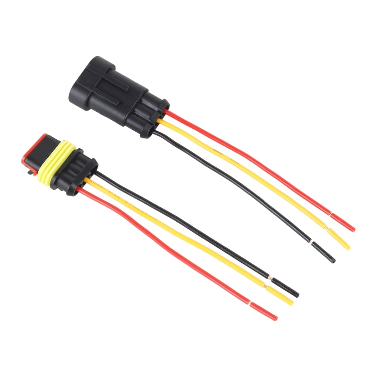 10pcs 3P Car Waterproof Plug Car Connector Plug-In, Length:10cm - Cables & Connectors by buy2fix | Online Shopping UK | buy2fix