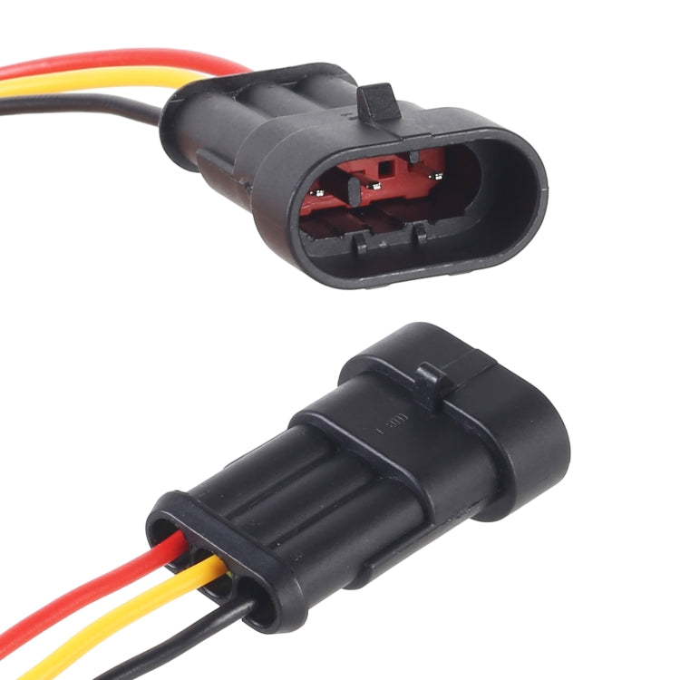 10pcs 3P Car Waterproof Plug Car Connector Plug-In, Length:10cm - Cables & Connectors by buy2fix | Online Shopping UK | buy2fix