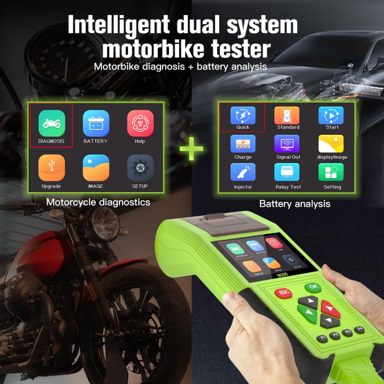 JDiag M200 8V-30V OBD Motorcycles Diagnostic Instrument with Data Printing, Standard Version - Code Readers & Scan Tools by buy2fix | Online Shopping UK | buy2fix