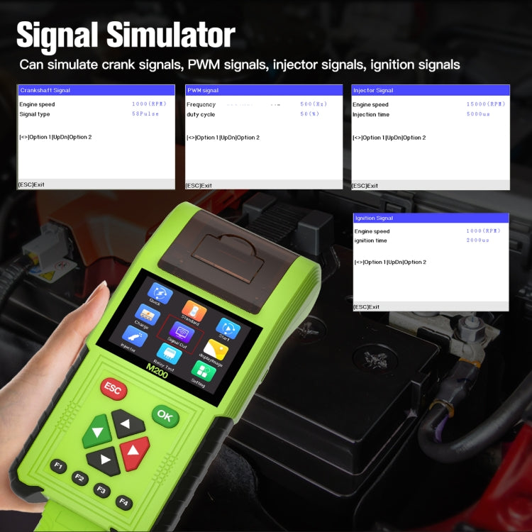 JDiag M200 8V-30V OBD Motorcycles Diagnostic Instrument with Data Printing, Standard Version - Code Readers & Scan Tools by buy2fix | Online Shopping UK | buy2fix