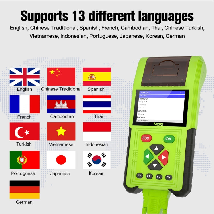 JDiag M200 8V-30V OBD Motorcycles Diagnostic Instrument with Data Printing, Full Version - Code Readers & Scan Tools by buy2fix | Online Shopping UK | buy2fix
