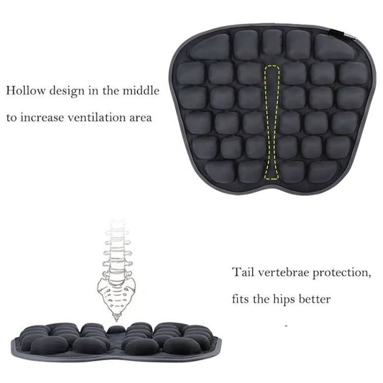 IN-SC003 Car Office Inflatable Airbag Seat Cushion, Style: Manual Inflation (Black) - Seat Accessories by buy2fix | Online Shopping UK | buy2fix