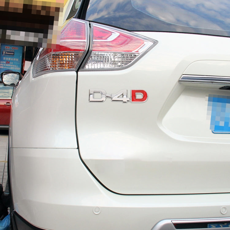 Car D4D Personalized Aluminum Alloy Decorative Stickers, Size:10 x 2.5cm (Silver) by buy2fix