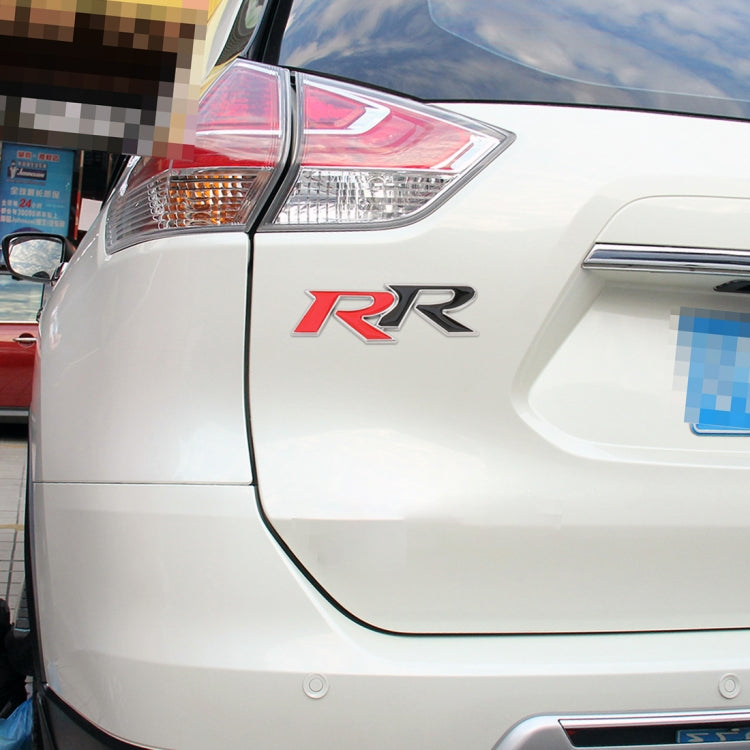 Car Dual R Personalized Aluminum Alloy Decorative Stickers, Size:11 x 3.5cm (Red + Black) by buy2fix