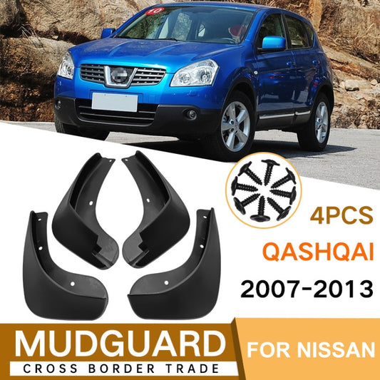 For Nissan Qashqai J10 2007-2013 4pcs/Set Car Auto Soft Plastic Splash Flaps Fender Guard by buy2fix