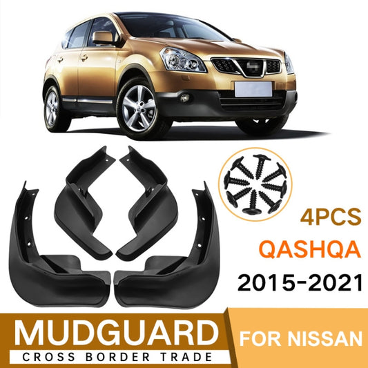 For Nissan Qashqai 2015-2021 4pcs/Set Car Auto Soft Plastic Splash Flaps Fender Guard by buy2fix