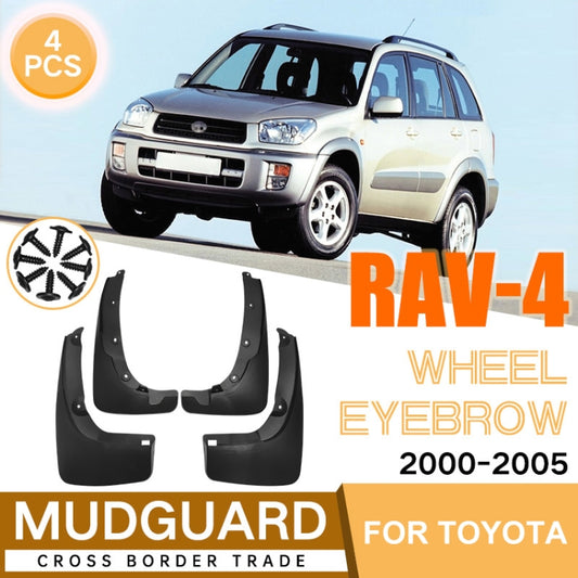 For Toyota RAV4 Wheel Eyebrow 2000-2005 4pcs/Set Car Auto Soft Plastic Splash Flaps Fender Guard by buy2fix