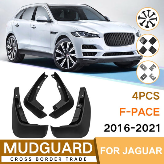 For Jaguar F-PACE 2016-2021 4pcs/Set Car Auto Soft Plastic Splash Flaps Fender Guard by buy2fix