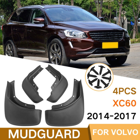 For Volvo XC60 2014-2017 4pcs/Set Car Auto Soft Plastic Splash Flaps Fender Guard by buy2fix