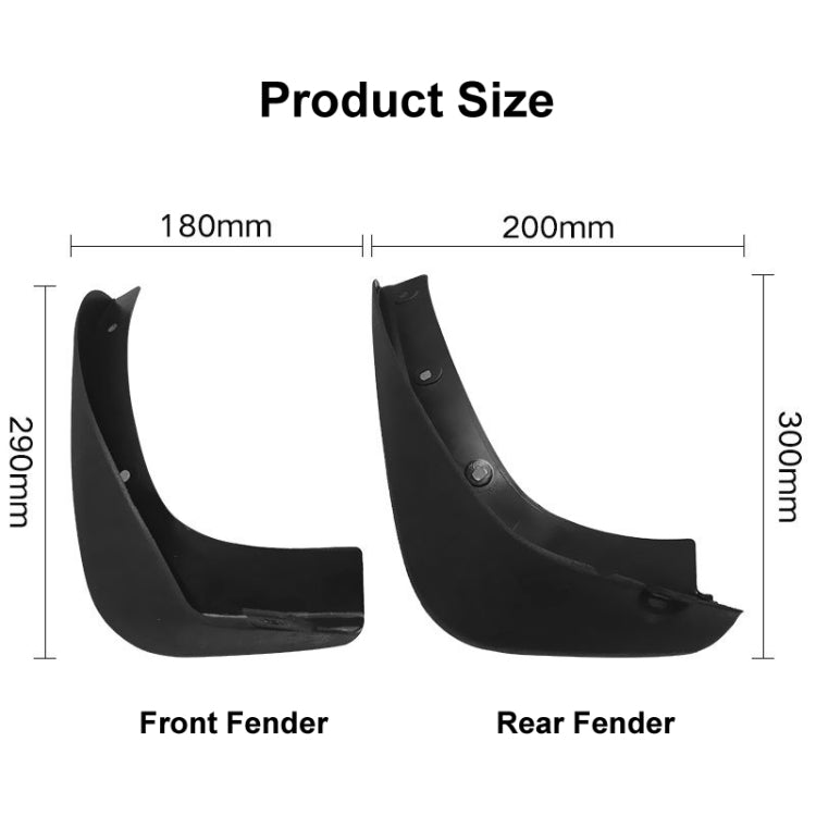 For Nissan Note E11 / LIVINA 2005-2009 4pcs/Set Car Auto Soft Plastic Splash Flaps Fender Guard - Mudguards by buy2fix | Online Shopping UK | buy2fix