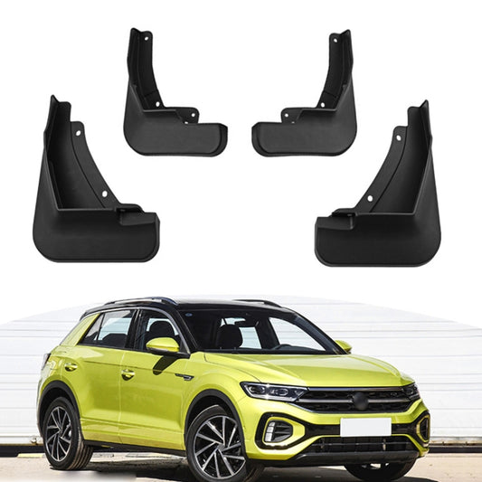For Volkswagen T-ROC 2023 4pcs/Set Car Auto Soft Plastic Splash Flaps Fender Guard - Mudguards by buy2fix | Online Shopping UK | buy2fix