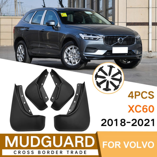 For Volvo XC60 2018-2023 4pcs/Set Car Auto Soft Plastic Splash Flaps Fender Guard - Mudguards by buy2fix | Online Shopping UK | buy2fix