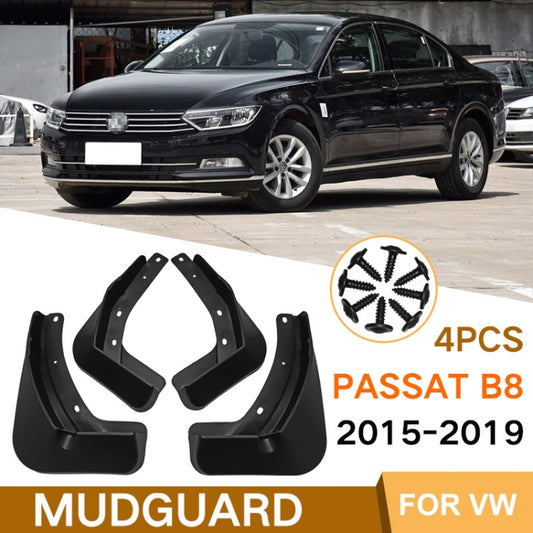 For Volkswagen Passat B8 2015-2019 4pcs/Set Car Auto Soft Plastic Splash Flaps Fender Guard - Mudguards by buy2fix | Online Shopping UK | buy2fix