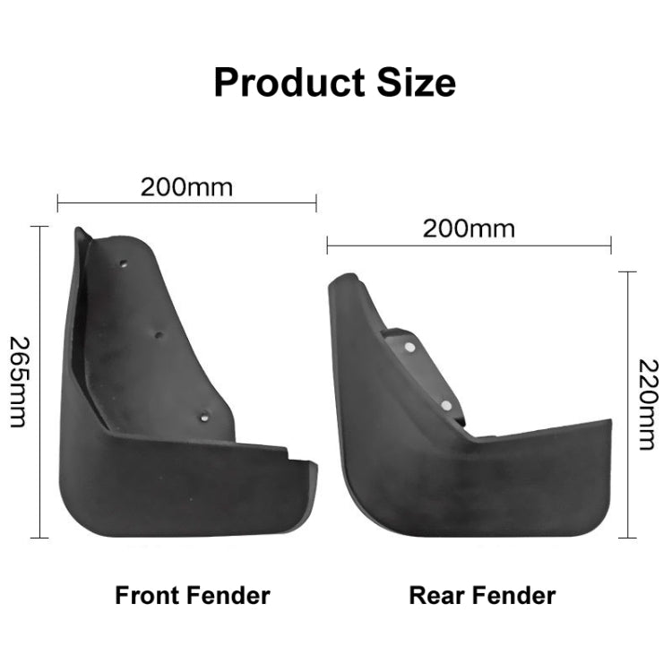 For Ford Ecosport 2013-2017 4pcs/Set Car Auto Soft Plastic Splash Flaps Fender Guard - Mudguards by buy2fix | Online Shopping UK | buy2fix