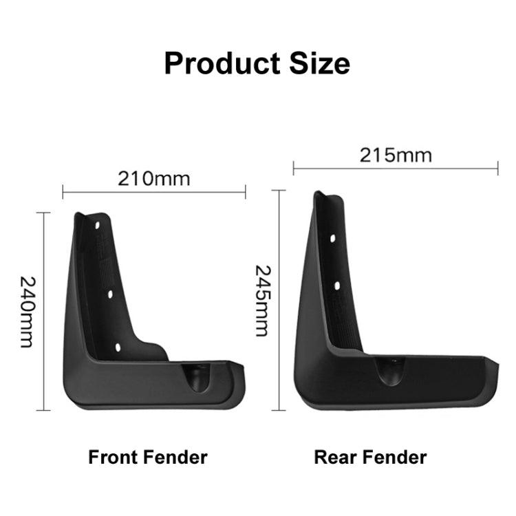 For Lexus ES 2013-2017 4pcs/Set Car Auto Soft Plastic Splash Flaps Fender Guard - Mudguards by buy2fix | Online Shopping UK | buy2fix