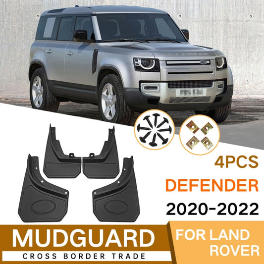 For LandRover Defender 2020-2022 4pcs/Set Car Auto Soft Plastic Splash Flaps Fender Guard - Mudguards by buy2fix | Online Shopping UK | buy2fix